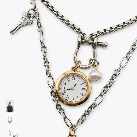 Zara pack of 3 watch and charm necklace - Picture 2 of 4